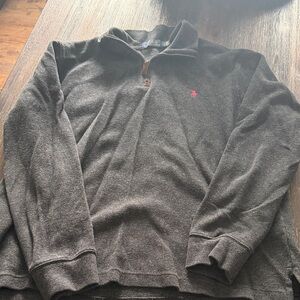 Ralph Lauren Charcoal Quarter-Zip Sweater